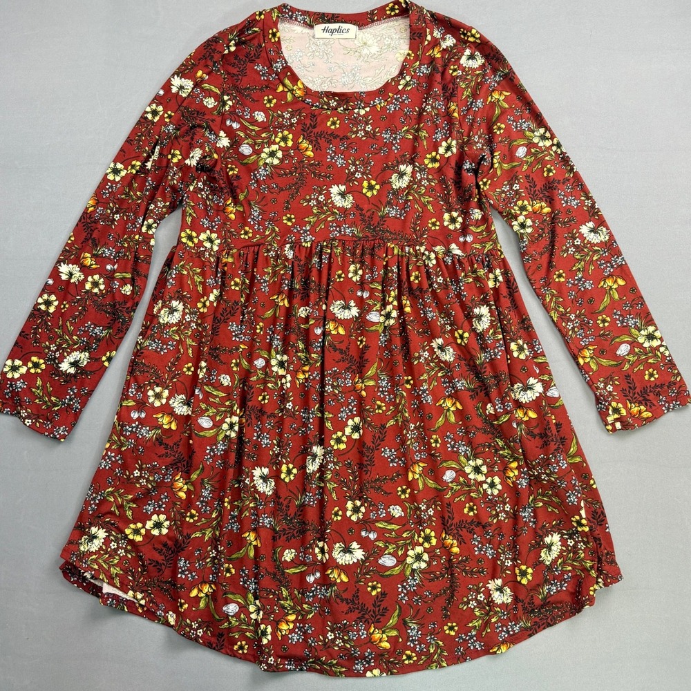 Haptics Floral Print Dress Long Sleeve Casual‎ Fall Dress Small